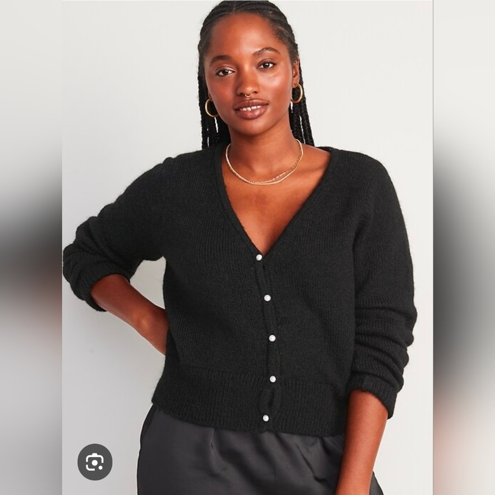 Old Navy 3x Black Cozy Cardigan Sweater